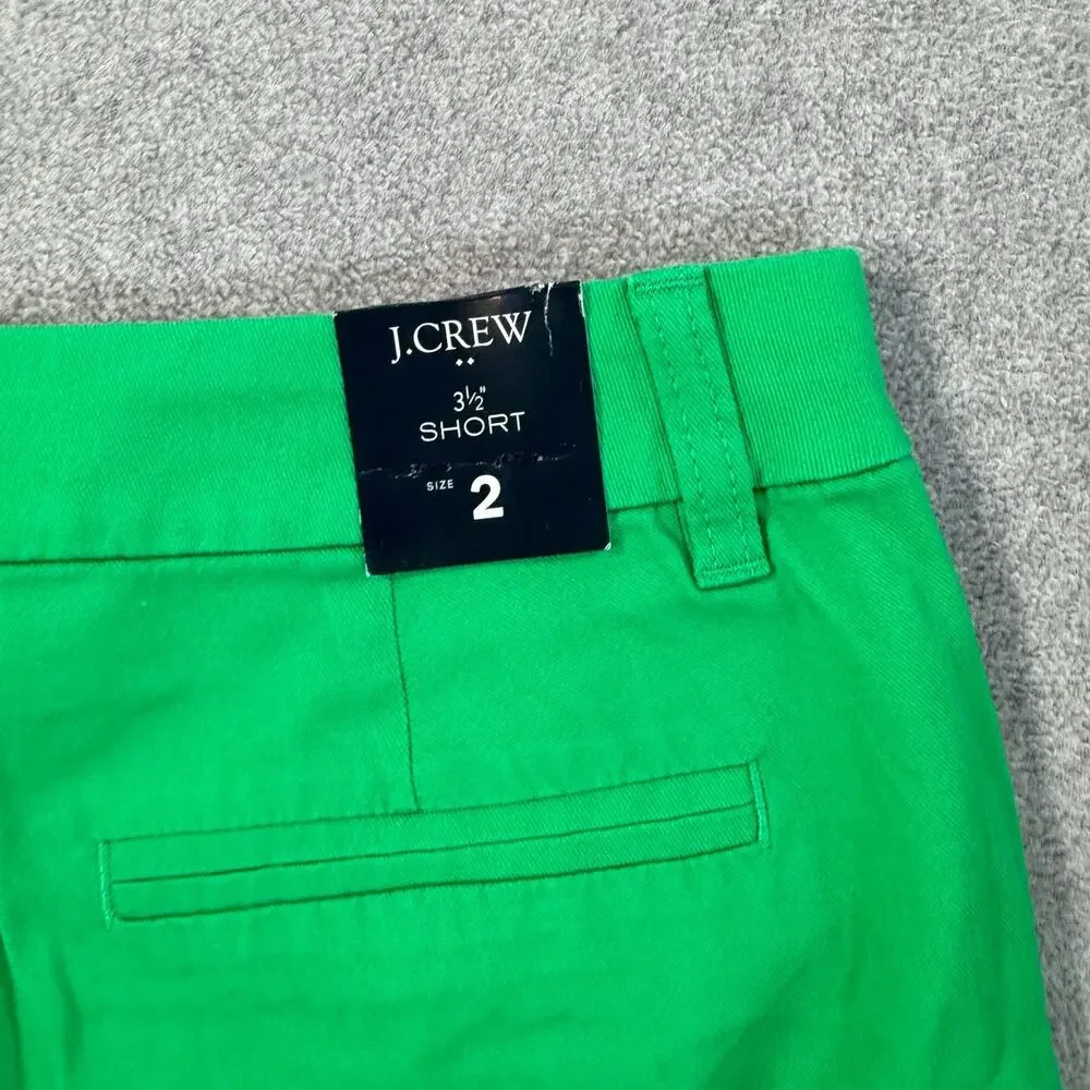 J.Crew Women's Size 2 Green Chino Shorts 3.5